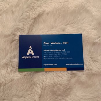 Aspen Dental - Gina's business card - General Dentistry Near Me - West Saint Paul, Minnesota