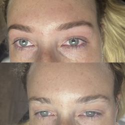 Brows by Nisha - Living Art Salon & Spa - The top is after threading my eyebrows and tinting both my eyebrows and lashes