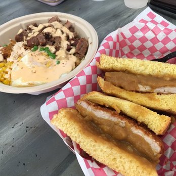 Mr Katsu - KFB ($9) (pretty okay but small for price) Katsu Curry ($10) (alright & not worth $) - Sandwiches Near Me - Fullerton, California