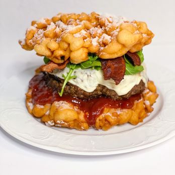 Funnel Cake Miami - I used the delicious Classic Funnel Cakes to make a giant burger at home. - Food Trucks Near Me