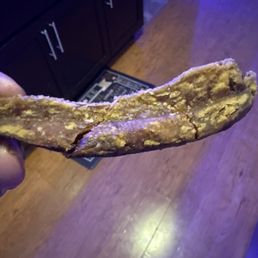 This is how all of my wedges are I'm sure the employe felt how hard it was before serving very unacceptable This is how all of my wedges are I'm sure the employe felt how hard it was before serving very unacceptable