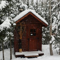 Christensen Saunas - the 6'x10' 1/2 log siding model.