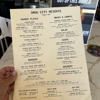 Smog City Heights - Food menu! A must and so good - Breweries Near Me - Long Beach, California