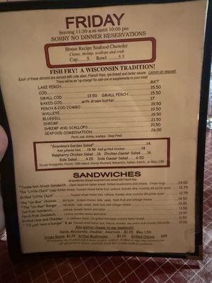 Menu photo 2 5 O'Clock Club Pewaukee, WI Menu photo 2 5 O'Clock Club Pewaukee, WI