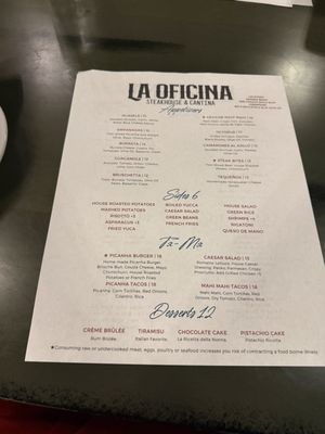 Menu photo 2 La Oficina Chesapeake, VA