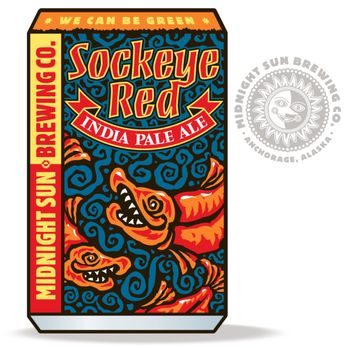 Dan Miller Graphics - sockeye red beer label - Graphic Design Near Me