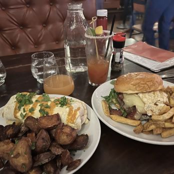 Roosevelt's - Brunch burrito, Brunch burger, mimosa, and spicy Bloody Mary. - Gastropubs Near Me - Tulsa, Oklahoma