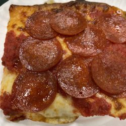 Carlos Pizza - Grandma Slice with pepperoni