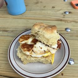 Oddly Correct - Biscuit with cheese curd and egg