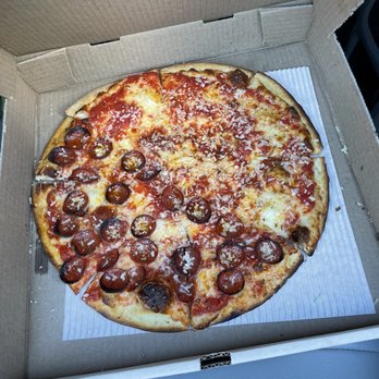 Good Old Days Pizza - Half pepperoni and half cheese. Thanks - Pizza Near Me - Newtown, Connecticut Good Old Days Pizza - Half pepperoni and half cheese. Thanks - Pizza Near Me - Newtown, Connecticut