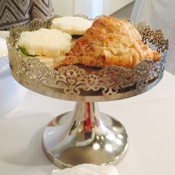 The Hidden Tea Room - 4th course: cucumber sandwiches and dill chicken salad on croissants - Tea Rooms Near Me - Lodi, California