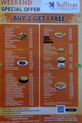 Menu photo 7 Saffron Indian Grocery 'N' Kitchen Scottsdale, AZ
