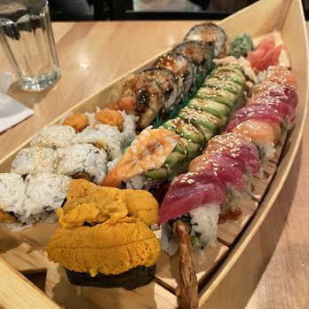 Jun's Authentic Japanese - Uni, spicy salmon, pacific, caterpillar - Japanese Near Me - Prairie Village, Kansas