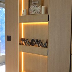 Leons Electrical Design - We are installing elegant linear lighting on this shelves