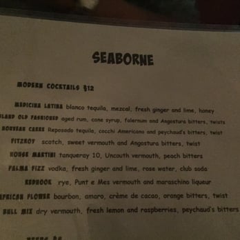 Seaborne - Menu - Cocktail Bars Near Me - Brooklyn, New York Seaborne - Menu - Cocktail Bars Near Me - Brooklyn, New York
