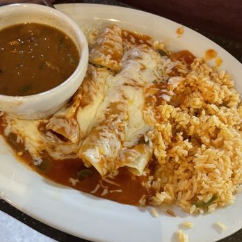 Casa Garcia's - Chicken Fajita Enchiladas, with ranchero sauce. - Mexican Near Me - Leander, Texas Casa Garcia's - Chicken Fajita Enchiladas, with ranchero sauce. - Mexican Near Me - Leander, Texas