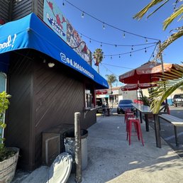 Exterior outside entrance of A&J Seafood Shack - Long Beach, California Exterior outside entrance of A&J Seafood Shack - Long Beach, California