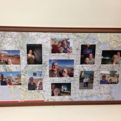 Happy travels! Mat is made with map of the US.