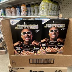 Dollar Tree - NBA Player, Justin Jefferson on a box of Cheerios