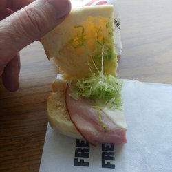 To my surprise when I opened it, the skimpy toppings didn't go anywhere near the end of this stub of a bun that should've been tossed.