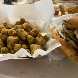 Hot and crispy Fried okra.. sooo good