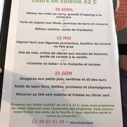 Example of the menu.