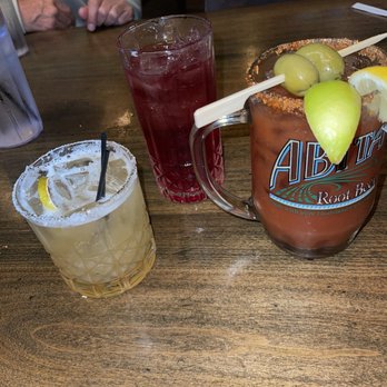 Barrelhouse 101 - Margarita, vodka w/cranberry, Luz Bloody Mary(it comes with a chichirron and bacon wrapped pickle that I ate already. - American Near Me - Ventura, California Barrelhouse 101 - Margarita, vodka w/cranberry, Luz Bloody Mary(it comes with a chichirron and bacon wrapped pickle that I ate already. - American Near Me - Ventura, California
