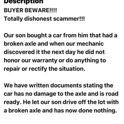 Zuri Motors - BUYER BEWARE!!! Scammer