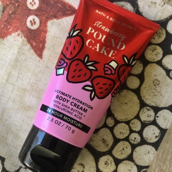 Bath & Body Works - Strawberry Pound Cake Body Cream (Travel Size) - Cosmetics & Beauty Supply Near Me - New York, New York Bath & Body Works - Strawberry Pound Cake Body Cream (Travel Size) - Cosmetics & Beauty Supply Near Me - New York, New York
