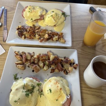 Turtle Cafe - We each had the eggs Benedict. - New American Near Me - Westbrook, Connecticut
