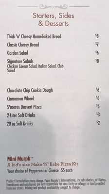 Menu photo 2 Papa Murphy's Take N Bake Fairbanks, AK Menu photo 2 Papa Murphy's Take N Bake Fairbanks, AK