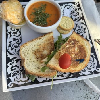 Inspirations Eatery And Events - Turkey bacon "panini" with tomato soup - Gift Shops Near Me - Edmond, Oklahoma
