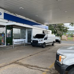 Pimentón - Restaurant entrance is right beside the white van.