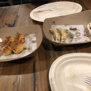 Hands On - Irving Park Rd. - Crab Rangoon (left) & Gyoza (right) - Sushi Bars Near Me - Chicago, Illinois Hands On - Irving Park Rd. - Crab Rangoon (left) & Gyoza (right) - Sushi Bars Near Me - Chicago, Illinois