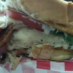 Bj's Sunset Highway - Just pulled over for a trooper at BJs on Sunset..... The BEST chicken sandwich in town! And they have hand packed ice cream too!