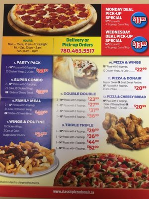 Menu photo 2 Classic Pizza Donair & Sub Edmonton, AB Menu photo 2 Classic Pizza Donair & Sub Edmonton, AB