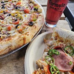 Veggie Pizza (whole), Big Boy Pizza (slice) & 10 oz. sour Veggie Pizza (whole), Big Boy Pizza (slice) & 10 oz. sour
