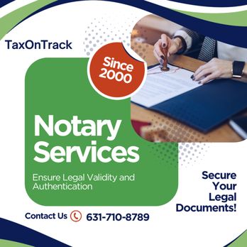 TaxOnTrack - Notary Services - Tax Services Near Me - Selden, New York TaxOnTrack - Notary Services - Tax Services Near Me - Selden, New York