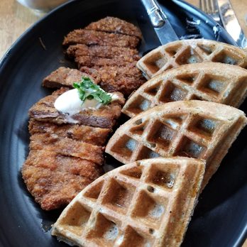 Joule - Sesame waffle with chicken fried steak - Korean Near Me - Seattle, Washington Joule - Sesame waffle with chicken fried steak - Korean Near Me - Seattle, Washington