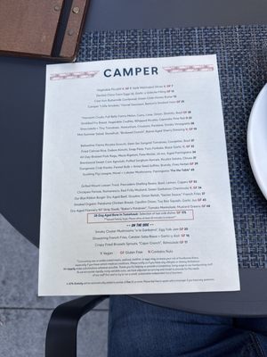 Menu photo 1 Camper Menlo Park, CA Menu photo 1 Camper Menlo Park, CA