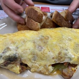 Omelette, made to order. Yummy. Omelette, made to order. Yummy.