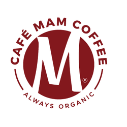 Café Mam - Café Mam coffee logo - Organic fair trade arabica coffee beans: shade grown, bird friendly, single-origin & sustainable.