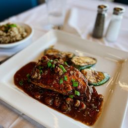 Blackened Salmon with Etouffee Blackened Salmon with Etouffee