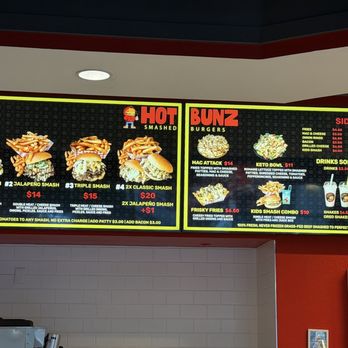 Hot Bunz - Menu board - Burgers Near Me - Sacramento, California
