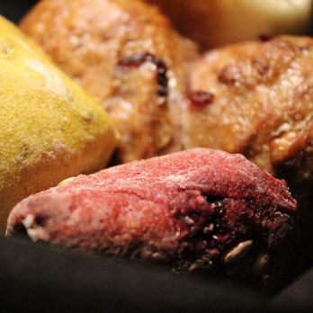 The Pines Modern Steakhouse - Bread basket (cranberry wheat, curry, beet, garlic and herb) - Steakhouses Near Me - S Highland, California The Pines Modern Steakhouse - Bread basket (cranberry wheat, curry, beet, garlic and herb) - Steakhouses Near Me - S Highland, California