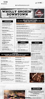 Menu photo 7 Wholly Smokin' Downtown Florence, SC Menu photo 7 Wholly Smokin' Downtown Florence, SC