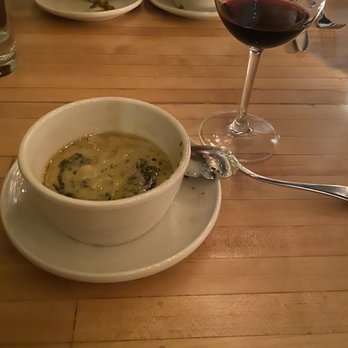 Braise - The cauliflower soup with pesto. Very good - New American Near Me - Milwaukee, Wisconsin