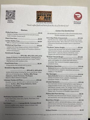 Menu photo 2 Brewzone Rifle Rifle, CO