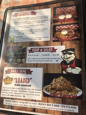 Menu photo 8 Bucky Bee's BBQ Cave City, KY Menu photo 8 Bucky Bee's BBQ Cave City, KY