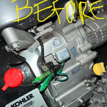 Bellflower Lawnmower - The wires before all wrapped up nice , gave it back to me unplugged and all hanging out - Outdoor Power Equipment Services Near Me - Bellflower, California